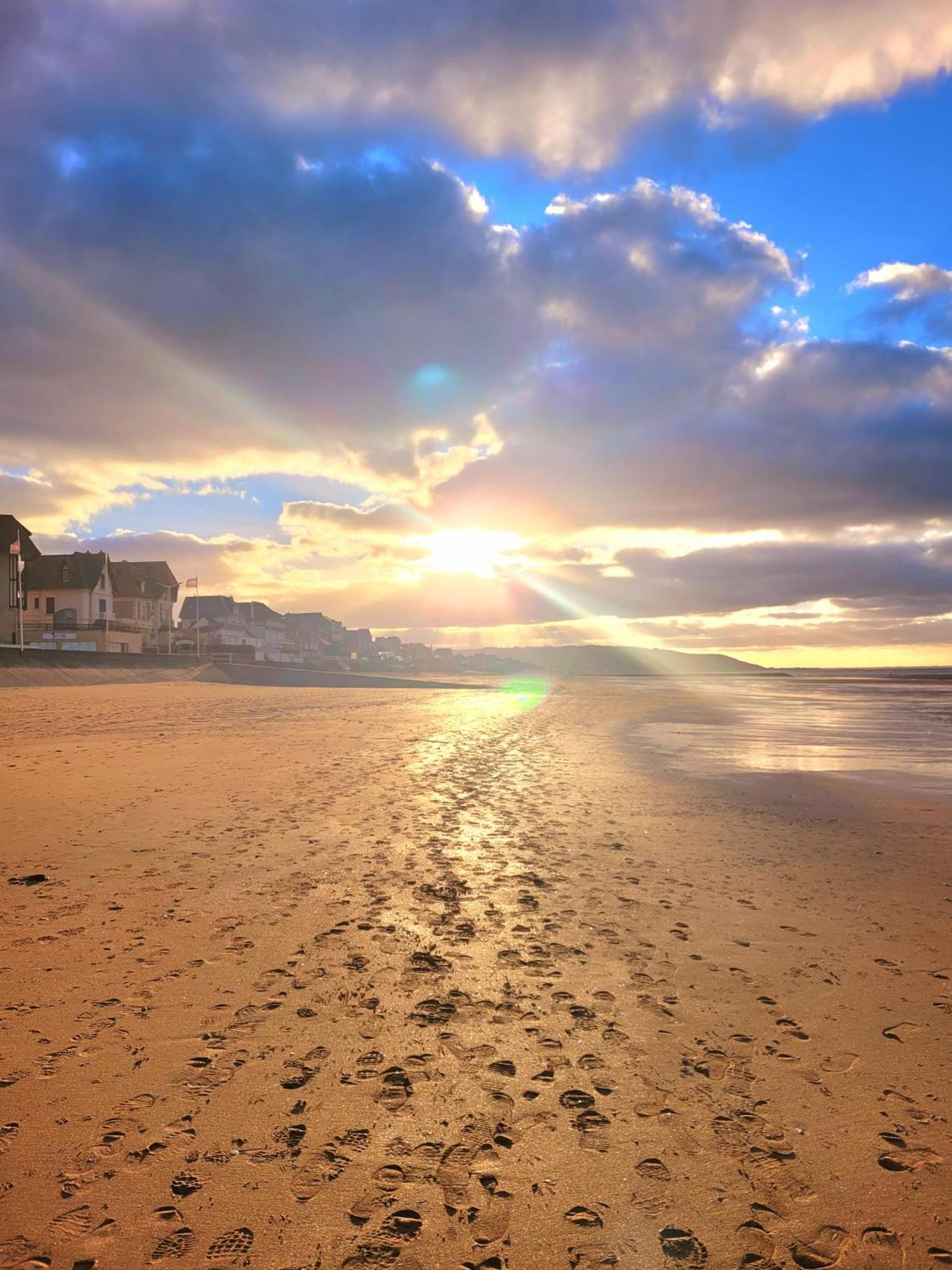 M2M Studio avec balcon - vue magnifique face campagne et côté mer - les pieds dans l eau! Blonville-sur-Mer Exterior foto